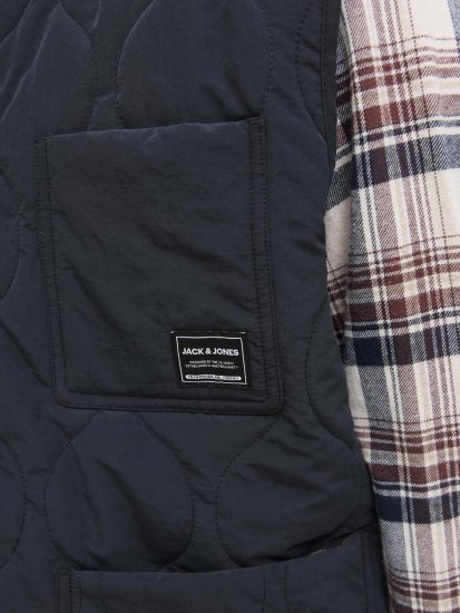 Jack & Jones Hero Liner Quilted Gilet Vest Black - Αμάνικα μπουφάν - Γιλέκα σε μεγάλα μεγέθη