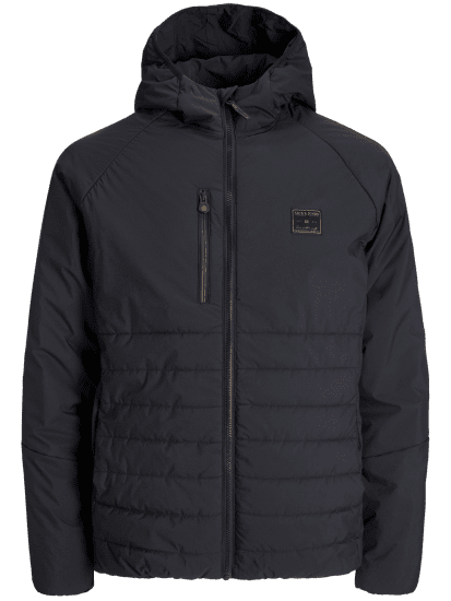 Jack & Jones Finn Hybrid Jacket Black - Μπουφάν - Aνδρικά μπουφαν μεγάλα μεγέθη