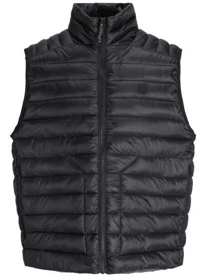 Jack & Jones Prime Light Puffer Gilet Vest Black - Αμάνικα μπουφάν - Γιλέκα σε μεγάλα μεγέθη