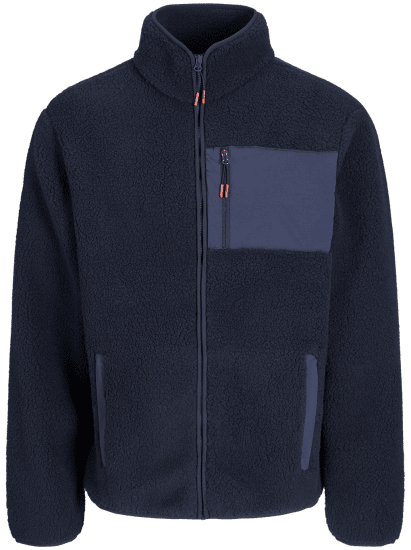 Jack & Jones Thatcher Fleece Jacket Sky Captain - Μπουφάν - Aνδρικά μπουφαν μεγάλα μεγέθη