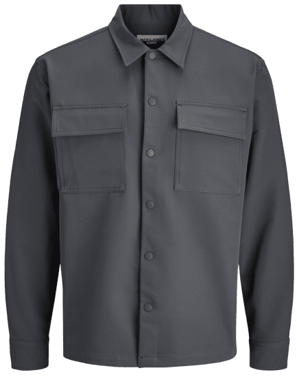 Jack & Jones Point Commute Long Sleeve Shirt Black Oyster - Πουκάμισα - Aνδρικά πουκαμισα μεγαλα μεγάλα μεγέθη