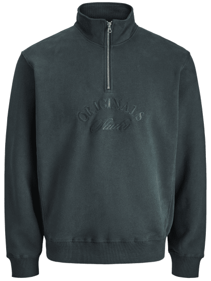 Jack & Jones Bleecker Branding High Neck Sweatshirt Forest River - φούτερ/Φούτερ με κουκούλα - φούτερ/Φούτερ με κουκούλα ανδρικά μεγάλα μεγέθη 