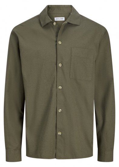 Jack & Jones Tristan Overshirt χακί - Πουκάμισα - Aνδρικά πουκαμισα μεγαλα μεγάλα μεγέθη