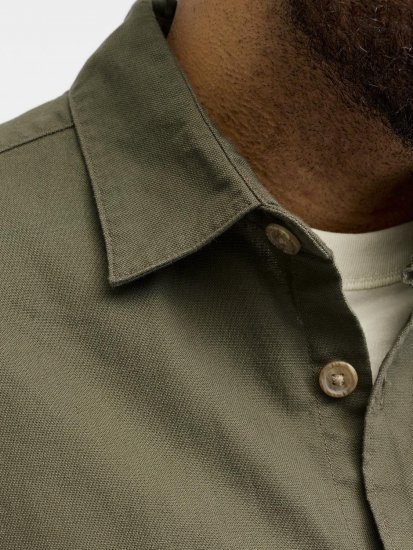Jack & Jones Tristan Overshirt χακί - Πουκάμισα - Aνδρικά πουκαμισα μεγαλα μεγάλα μεγέθη