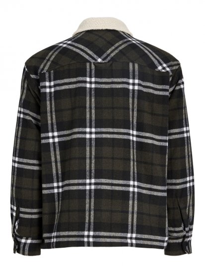 Jack & Jones Zac Teddy Πουκάμισο-τζάκετ Πράσινο - Μπουφάν - Aνδρικά μπουφαν μεγάλα μεγέθη