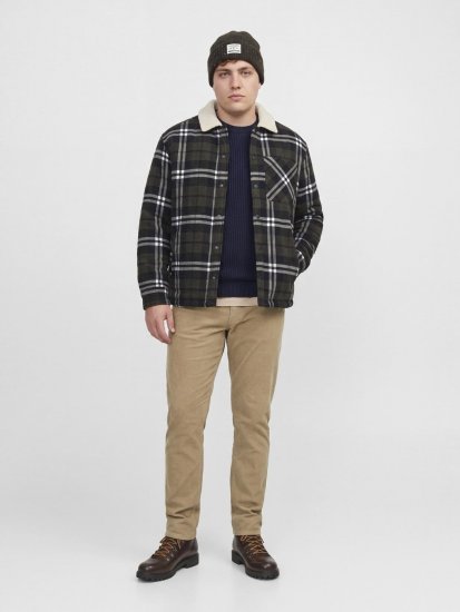 Jack & Jones Zac Teddy Πουκάμισο-τζάκετ Πράσινο - Μπουφάν - Aνδρικά μπουφαν μεγάλα μεγέθη