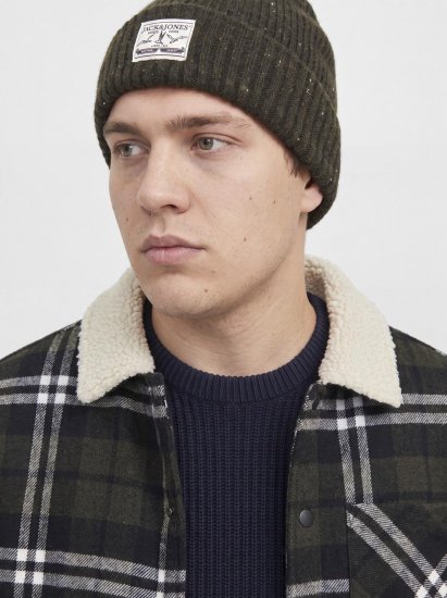 Jack & Jones Zac Teddy Πουκάμισο-τζάκετ Πράσινο - Μπουφάν - Aνδρικά μπουφαν μεγάλα μεγέθη