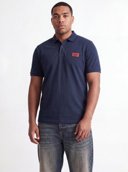 Jack & Jones Rush μπλούζα πόλο 2 τεμ μαύρο/μπλε μαρέν - Πόλο μπλουζάκια - Aνδρικά μπλουζακια πολο μεγάλα μεγέθη