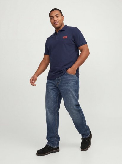 Jack & Jones Rush μπλούζα πόλο 2 τεμ μαύρο/μπλε μαρέν - Πόλο μπλουζάκια - Aνδρικά μπλουζακια πολο μεγάλα μεγέθη