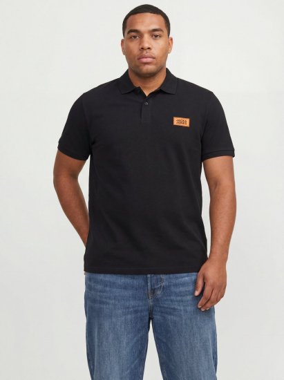 Jack & Jones Rush μπλούζα πόλο 2 τεμ μαύρο/μπλε μαρέν - Πόλο μπλουζάκια - Aνδρικά μπλουζακια πολο μεγάλα μεγέθη