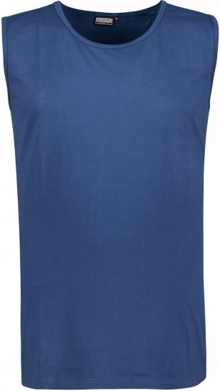 Adamo Rod Comfort Fit Tank Top Denim Blue - Μακό μπλουζάκια - Aνδρικά μπλουζεσ μεγάλα μεγέθη