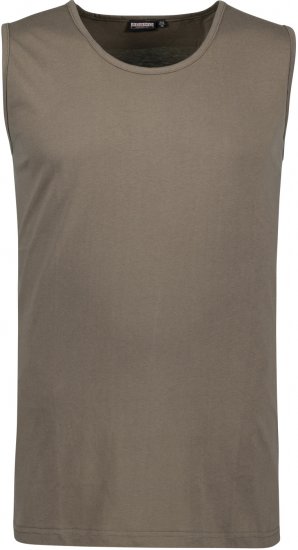 Adamo Rod Comfort Fit Tank Top Khaki - Μακό μπλουζάκια - Aνδρικά μπλουζεσ μεγάλα μεγέθη