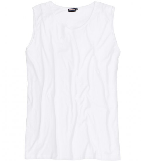Adamo Rod Comfort Fit Tank Top White - Μακό μπλουζάκια - Aνδρικά μπλουζεσ μεγάλα μεγέθη