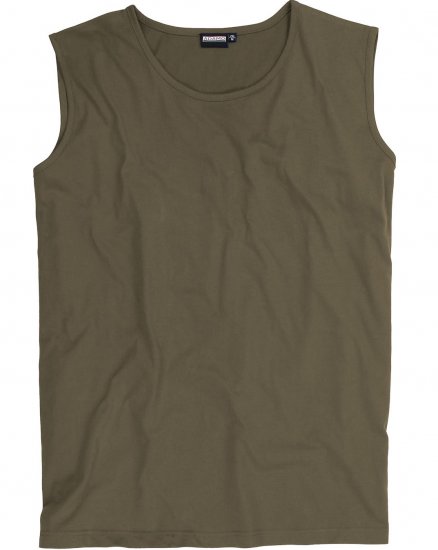 Adamo Rod Comfort Fit Tank Top Khaki - Μακό μπλουζάκια - Aνδρικά μπλουζεσ μεγάλα μεγέθη