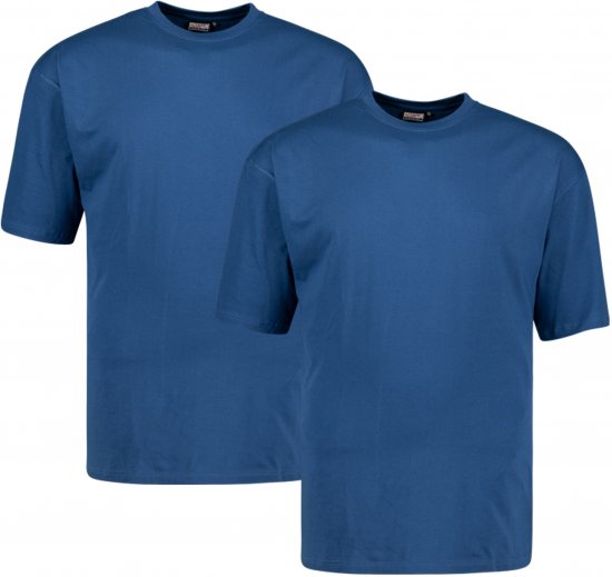 Adamo Marlon Comfort fit 2-pack T-shirt Denim Blue - Μακό μπλουζάκια - Aνδρικά μπλουζεσ μεγάλα μεγέθη