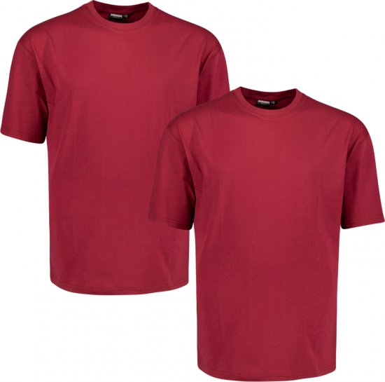 Adamo Marlon Comfort fit 2-pack T-shirt Blackberry - Μακό μπλουζάκια - Aνδρικά μπλουζεσ μεγάλα μεγέθη