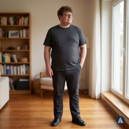 Adamo 129420 Μπλούζα σετ 2 Σκούρο γκρι μελανζέ - Μακό μπλουζάκια - Aνδρικά μπλουζεσ μεγάλα μεγέθη