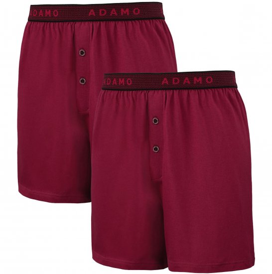 Adamo Jonas Boxershorts Burgundy 2-pack - Εσώρουχα/Μαγιό - Aνδρικά Εσώρουχα μεγάλα μεγέθη