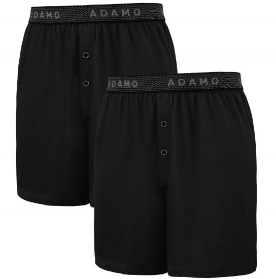 Adamo Jonas Boxershorts Black 2-pack - Εσώρουχα/Μαγιό - Aνδρικά Εσώρουχα μεγάλα μεγέθη