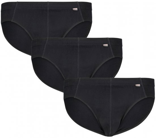 Adamo Ian Briefs 3-pack Black - Εσώρουχα/Μαγιό - Aνδρικά Εσώρουχα μεγάλα μεγέθη