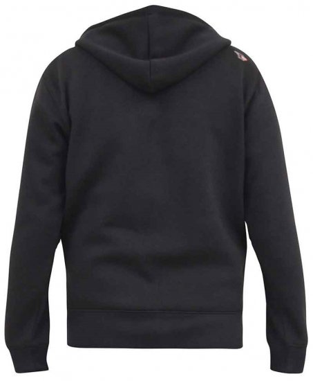 D555 KNEBWORTH Full Zip Hoody With Chest Print Black - φούτερ/Φούτερ με κουκούλα - φούτερ/Φούτερ με κουκούλα ανδρικά μεγάλα μεγέθη 