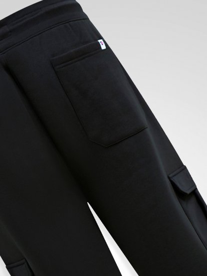 D555 Dexter 1 Cargo Jogger With Bear Embroidery TALL Μαύρο - TALL Αθλητικές φόρμες - Φόρμες TALL για Ψηλούς Άνδρες