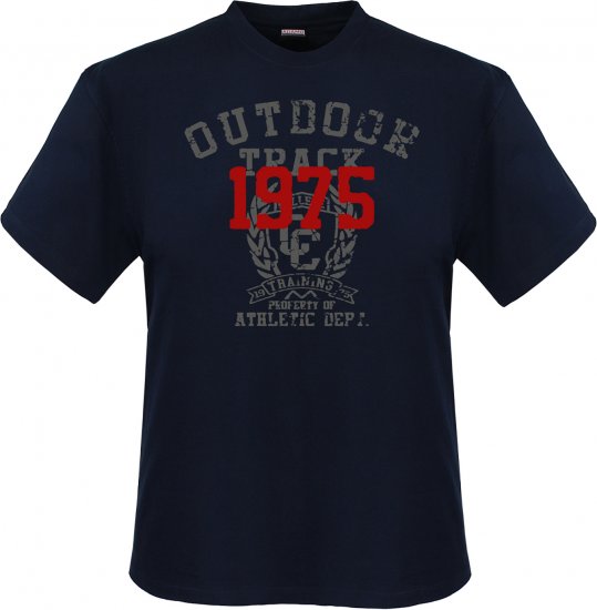 Adamo Outdoor track Comfort fit T-shirt Navy - Μακό μπλουζάκια - Aνδρικά μπλουζεσ μεγάλα μεγέθη