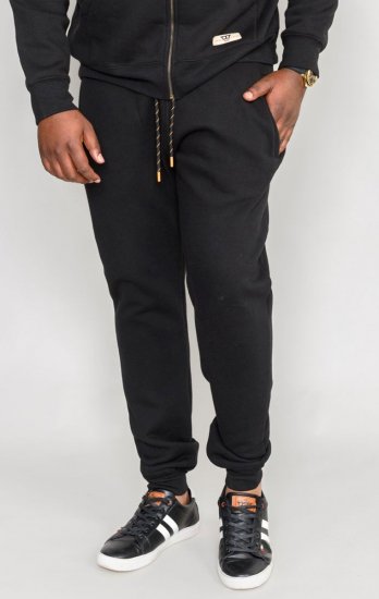 D555 Buckingham Cuffed Jogger With Side Pockets Black Tall Sizes - ΑΝΔΡΙΚΑ ΡΟΥΧΑ MT-6XLT - Μεγέθη TALL