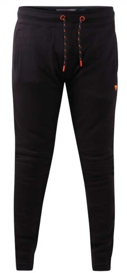 D555 Buckingham Cuffed Jogger With Side Pockets Black Tall Sizes - ΑΝΔΡΙΚΑ ΡΟΥΧΑ MT-6XLT - Μεγέθη TALL