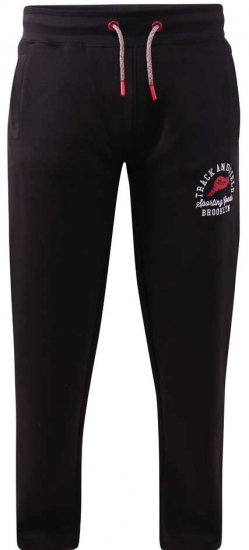  D555 Chilworth Open Hem Jogger Black Tall Sizes - ΑΝΔΡΙΚΑ ΡΟΥΧΑ MT-6XLT - Μεγέθη TALL