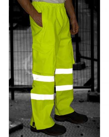 Leo Appledore Cargo Rain pants Hi-Vis Yellow - Ρούχα εργασίας - Aνδρικά ρούχα εργασίας μεγάλα μεγέθη