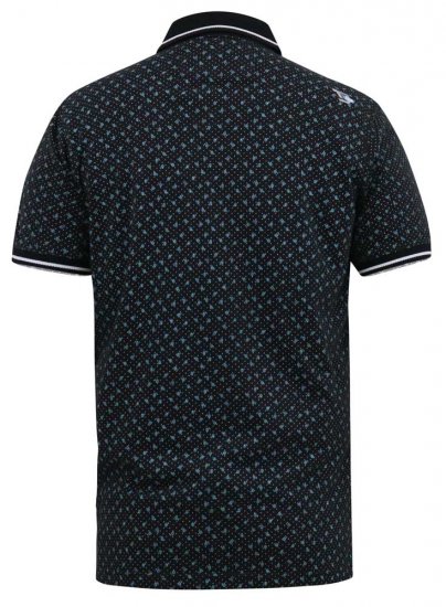 D555 WILSON AO Printed Polo Shirt Black - Πόλο μπλουζάκια - Aνδρικά μπλουζακια πολο μεγάλα μεγέθη