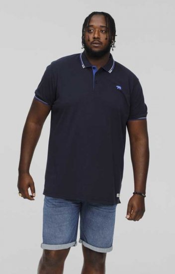 D555 SALFORD 1 Pique Polo Navy - Πόλο μπλουζάκια - Aνδρικά μπλουζακια πολο μεγάλα μεγέθη