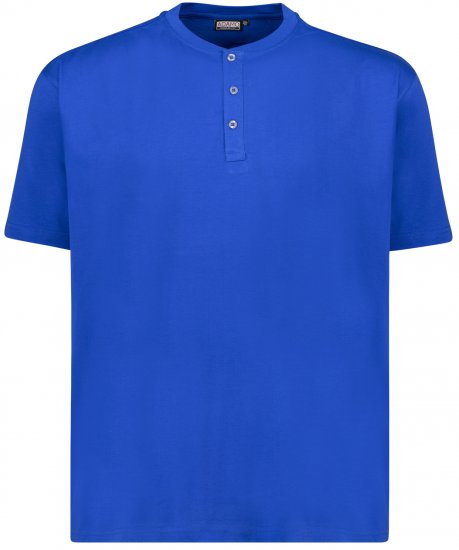 Adamo Silas Regular fit Serafino T-shirt Royal Blue - Μακό μπλουζάκια - Aνδρικά μπλουζεσ μεγάλα μεγέθη