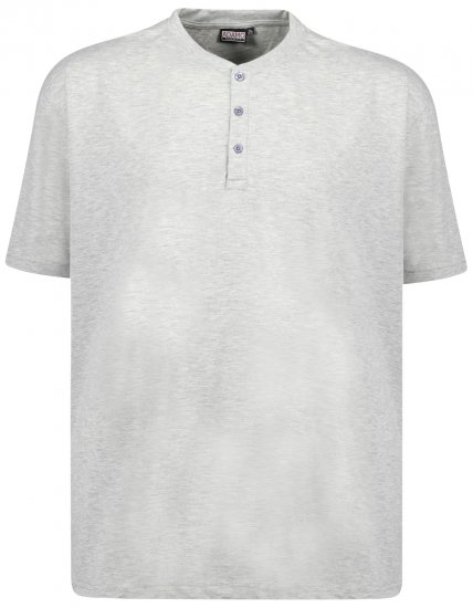 Adamo Silas Regular fit Serafino T-shirt Grey - Μακό μπλουζάκια - Aνδρικά μπλουζεσ μεγάλα μεγέθη