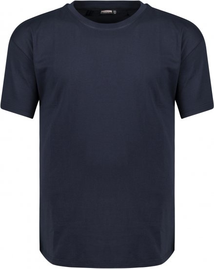 Adamo Bud Regular fit Heavy weight T-shirt Navy - Μακό μπλουζάκια - Aνδρικά μπλουζεσ μεγάλα μεγέθη