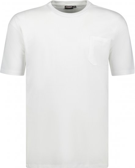 Adamo Kody Regular fit T-shirt with Pocket White - Μακό μπλουζάκια - Aνδρικά μπλουζεσ μεγάλα μεγέθη