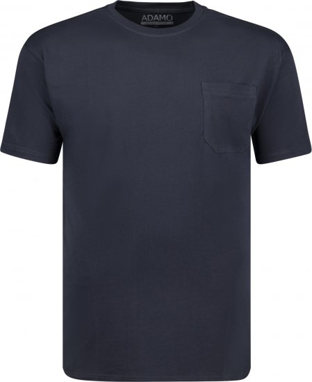Adamo Kody Regular fit T-shirt with Pocket Navy - Μακό μπλουζάκια - Aνδρικά μπλουζεσ μεγάλα μεγέθη