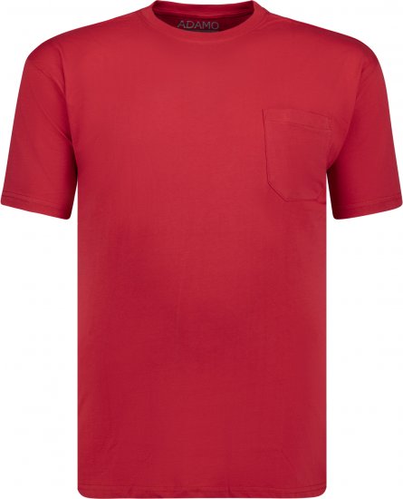 Adamo Kody Regular fit T-shirt with Pocket Red - Μακό μπλουζάκια - Aνδρικά μπλουζεσ μεγάλα μεγέθη