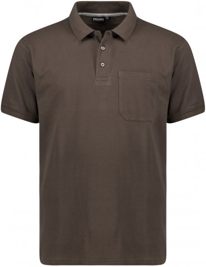 Adamo Klaas Regular fit Polo Shirt with Pocket Braun - Πόλο μπλουζάκια - Aνδρικά μπλουζακια πολο μεγάλα μεγέθη
