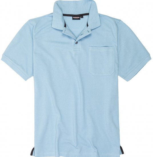 Adamo Klaas Regular fit Polo Shirt with Pocket Light Blue - Πόλο μπλουζάκια - Aνδρικά μπλουζακια πολο μεγάλα μεγέθη
