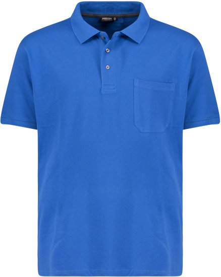 Adamo Klaas Regular fit Polo Shirt with Pocket Azur Blue - Πόλο μπλουζάκια - Aνδρικά μπλουζακια πολο μεγάλα μεγέθη