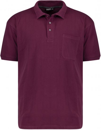 Adamo Klaas Regular fit Polo Shirt with Pocket Blackberry - Πόλο μπλουζάκια - Aνδρικά μπλουζακια πολο μεγάλα μεγέθη