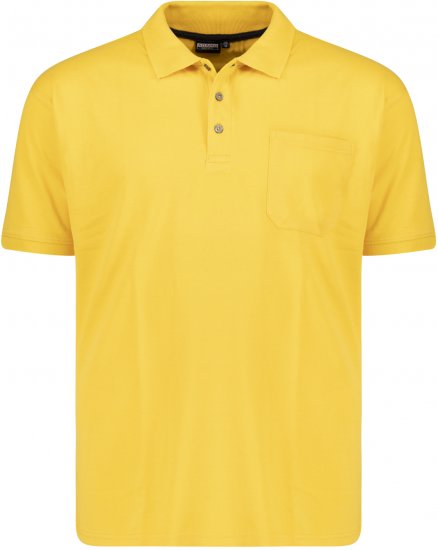 Adamo Klaas Regular fit Polo Shirt with Pocket Yellow - Πόλο μπλουζάκια - Aνδρικά μπλουζακια πολο μεγάλα μεγέθη