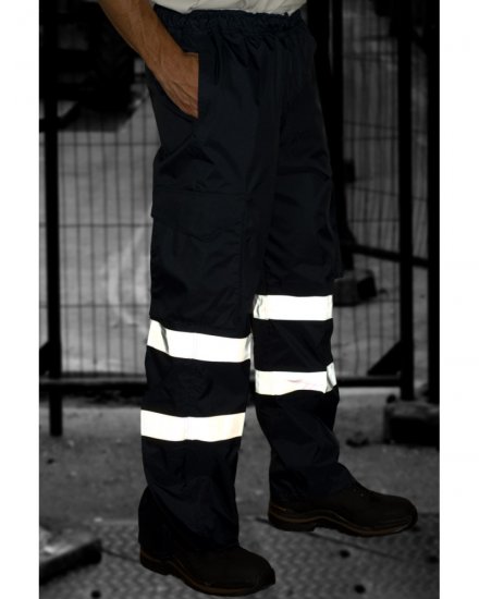 Leo Appledore Cargo Rain pants Navy - Ρούχα εργασίας - Aνδρικά ρούχα εργασίας μεγάλα μεγέθη