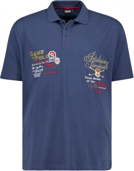 Adamo DURBAN Regular fit Polo Shirt Navy - Πόλο μπλουζάκια - Aνδρικά μπλουζακια πολο μεγάλα μεγέθη