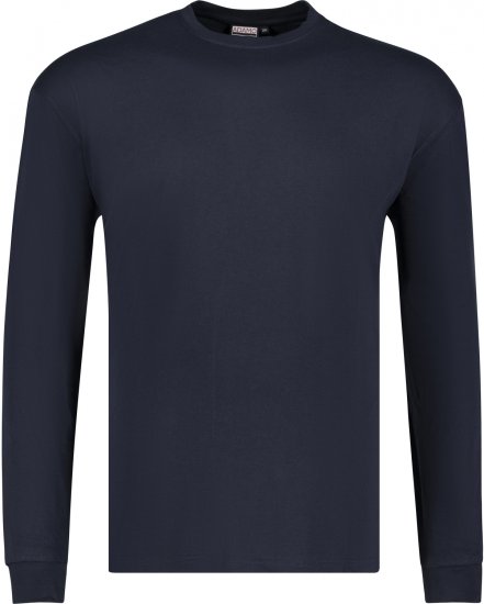 Adamo Floyd Comfort fit Long sleeve T-shirt Navy - Μακό μπλουζάκια - Aνδρικά μπλουζεσ μεγάλα μεγέθη