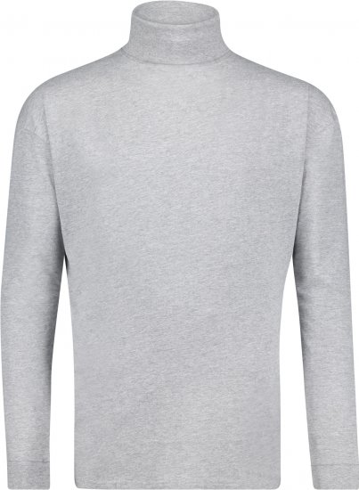Adamo Fabio Comfort fit Turtleneck Long sleeve T-shirt Grey - Μακό μπλουζάκια - Aνδρικά μπλουζεσ μεγάλα μεγέθη
