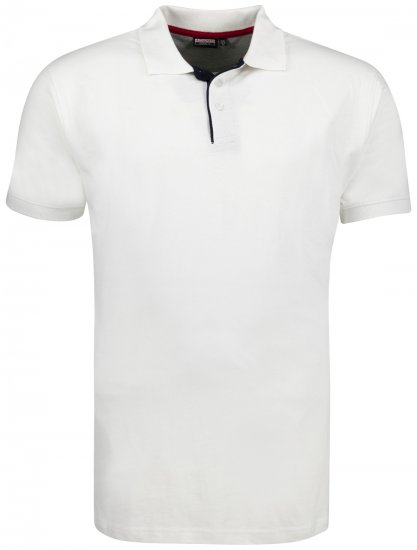 Adamo Pablo Comfort fit Polo Shirt White - Πόλο μπλουζάκια - Aνδρικά μπλουζακια πολο μεγάλα μεγέθη