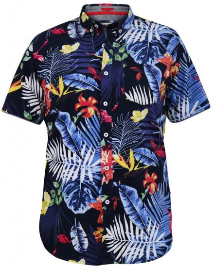 D555 TOBY Multi Colour Hawaiian AO Print Shirt - Πουκάμισα - Aνδρικά πουκαμισα μεγαλα μεγάλα μεγέθη